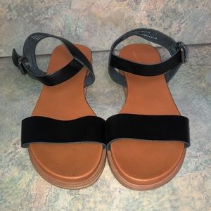 Strappy black American Eagle Sandals